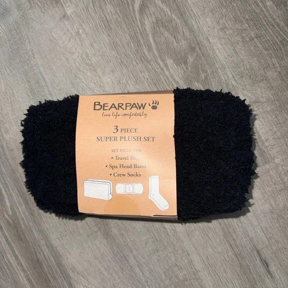 BearPaw Black Plush Accessory Set - Picture 1 of 4